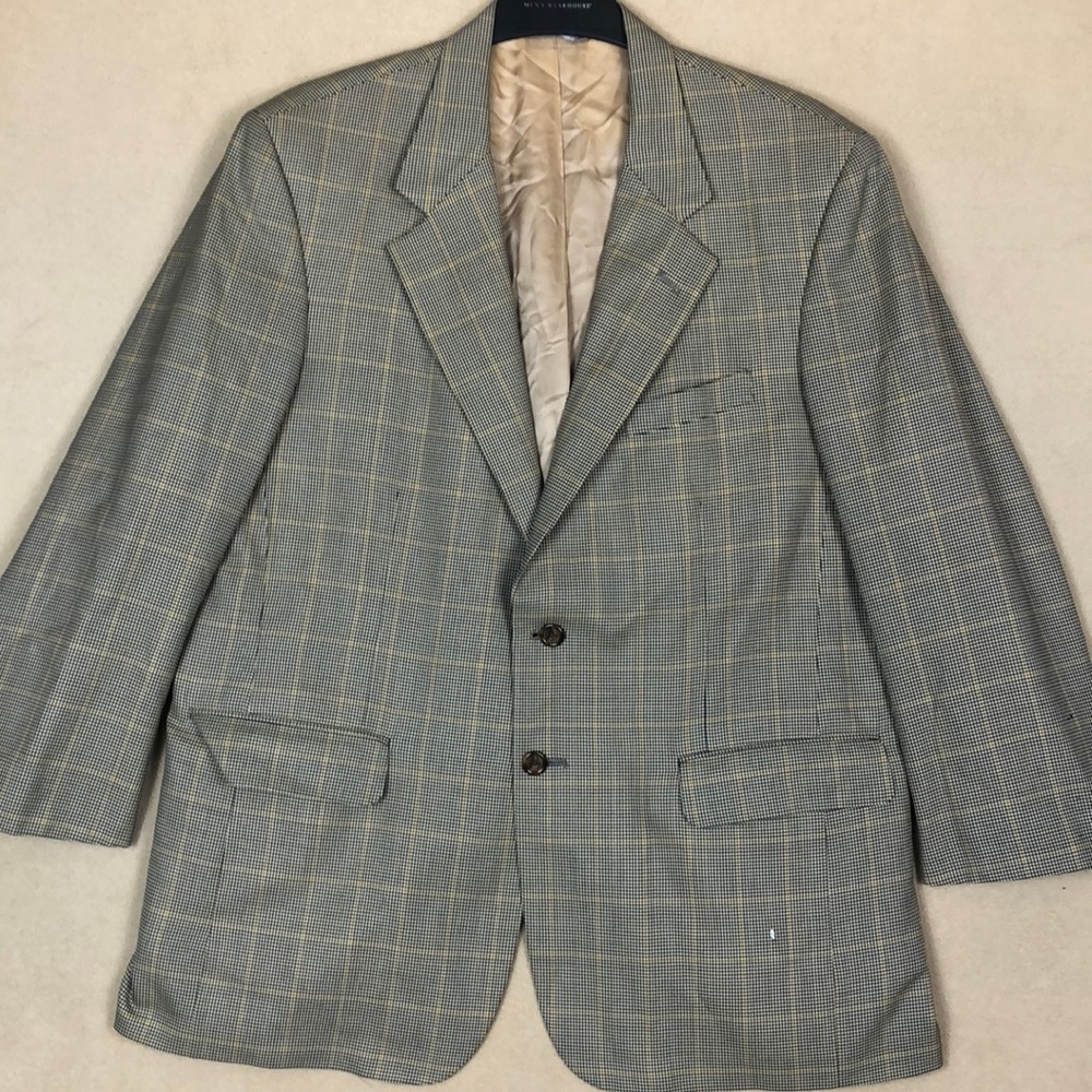 The Andover Shop Wool Made in the USA Checker Board Pattern Blazer Men’s size XL